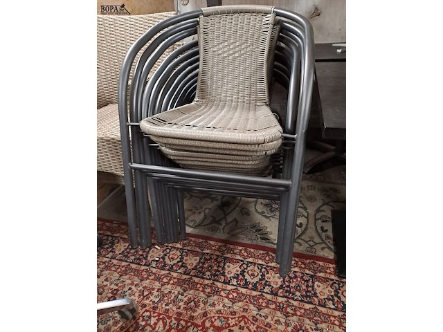 Lot 23 - terrasstoel geweven - 12 stuks - afbeelding 2 van  2