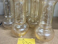 Lot 230 - retro glazen opzetstukken luster - 6 stuks