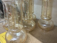 Lot 230 - retro glazen opzetstukken luster - 6 stuks - afbeelding 2 van  2