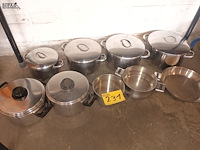 Lot 231 - kookpotten demeyere. 9 stuks - afbeelding 1 van  5