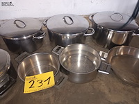 Lot 231 - kookpotten demeyere. 9 stuks - afbeelding 3 van  5