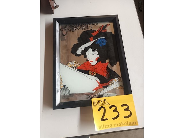 Lot 233 - reclame spiegel - afbeelding 1 van  3