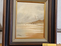 Lot 233 - schilderij in kader. gesigneerd - afbeelding 1 van  4