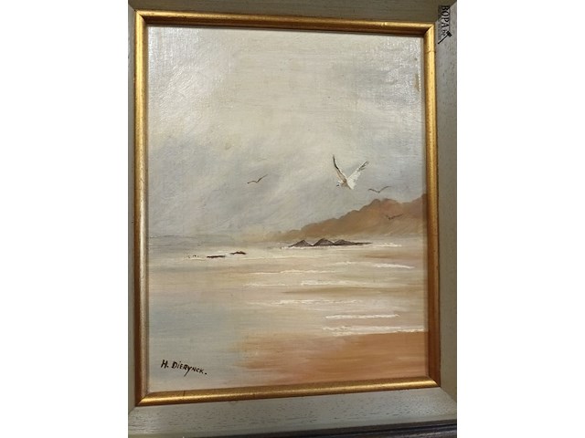 Lot 233 - schilderij in kader. gesigneerd - afbeelding 2 van  4
