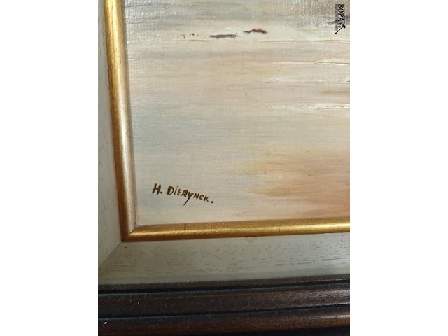 Lot 233 - schilderij in kader. gesigneerd - afbeelding 3 van  4