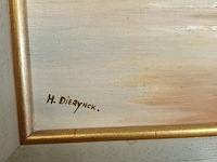 Lot 233 - schilderij in kader. gesigneerd - afbeelding 3 van  4