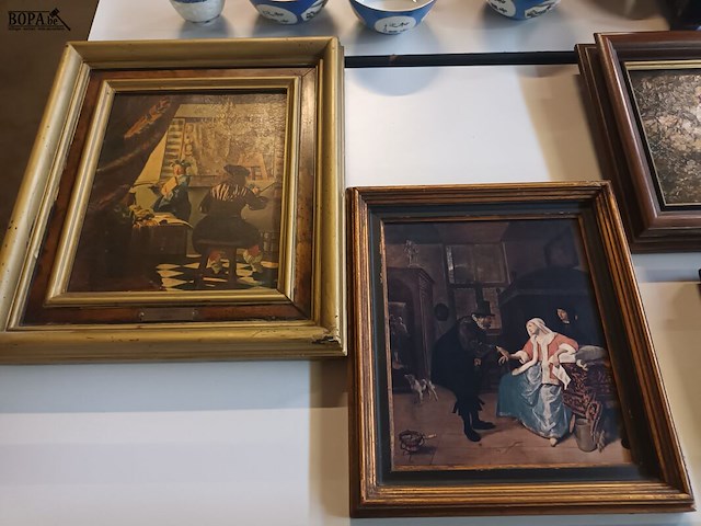 Lot 234 - kaders en schilderijen. 12 stuks - afbeelding 2 van  6