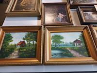 Lot 234 - kaders en schilderijen. 12 stuks - afbeelding 3 van  6