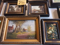 Lot 234 - kaders en schilderijen. 12 stuks - afbeelding 4 van  6