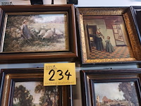 Lot 234 - kaders en schilderijen. 12 stuks - afbeelding 5 van  6