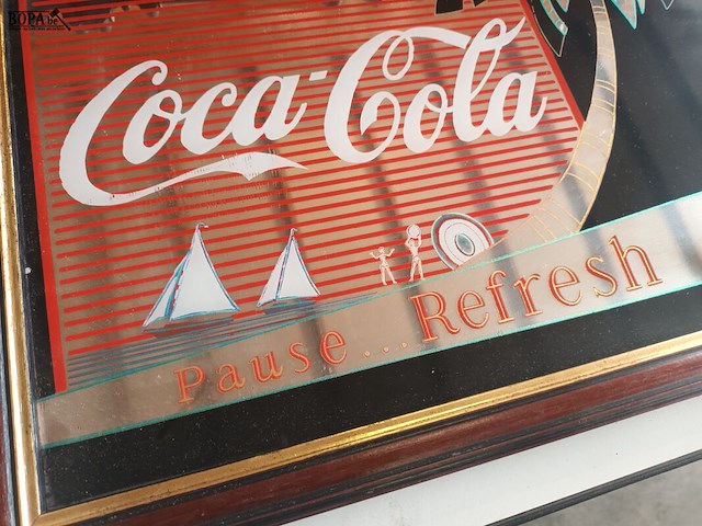Lot 234 - reclame spiegel coca-cola - afbeelding 3 van  3