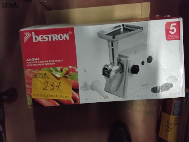 Lot 237 - bestron electrische vleesmolen nieuw - afbeelding 1 van  1