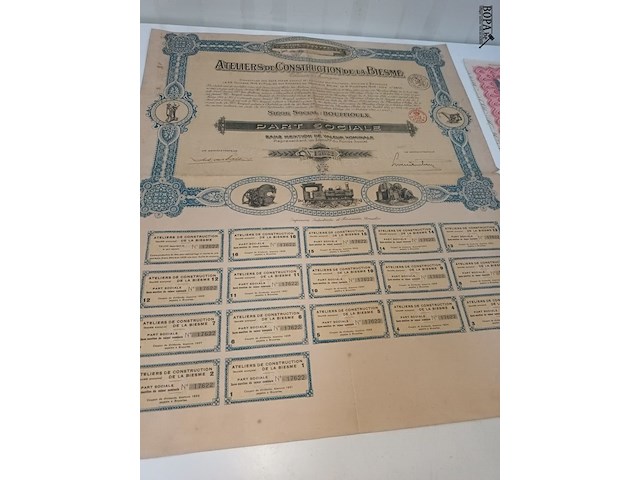 Lot 24 - antieke kasbons - afbeelding 3 van  10