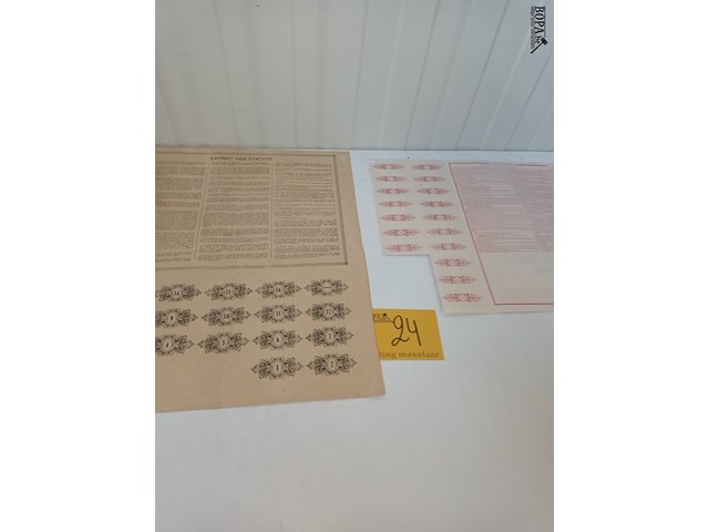 Lot 24 - antieke kasbons - afbeelding 9 van  10