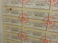 Lot 24 - antieke obligaties in kader - afbeelding 3 van  5