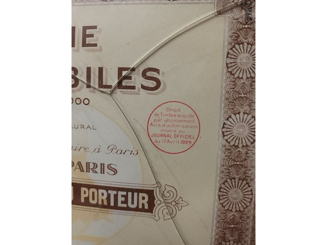 Lot 24 - antieke obligaties in kader - afbeelding 4 van  5