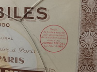 Lot 24 - antieke obligaties in kader - afbeelding 4 van  5