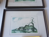 Lot 24 - schilderij hoeve. 2 stuks