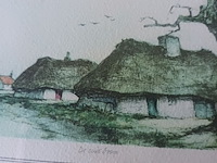 Lot 24 - schilderij hoeve. 2 stuks - afbeelding 2 van  4