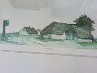 Lot 24 - schilderij hoeve. 2 stuks - afbeelding 3 van  4