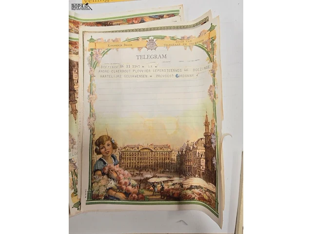 Lot 24 - verzameling oude trouwkaarten '50/'60 - afbeelding 7 van  7