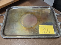 Lot 24 - verzilverd dienblad - afbeelding 1 van  2