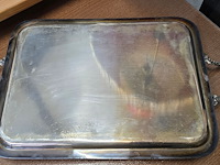 Lot 24 - verzilverd dienblad - afbeelding 2 van  2