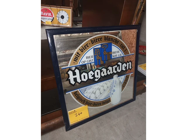 Lot 240 - reclame spiegel hoegaarden - afbeelding 2 van  4
