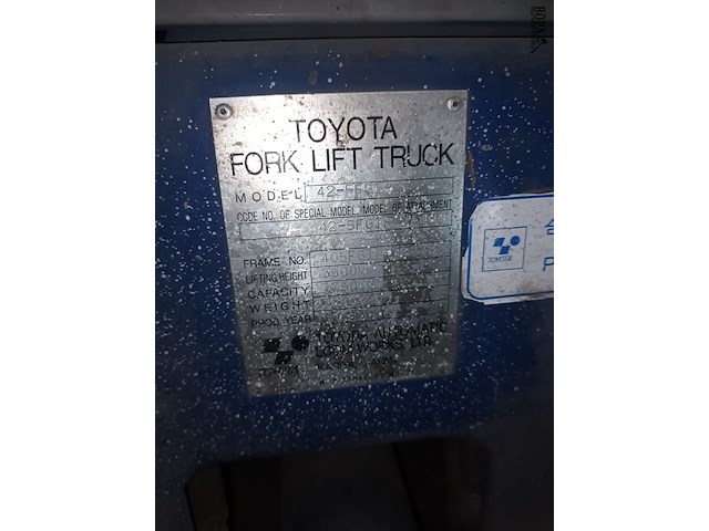 Lot 243 - heftruck toyota - afbeelding 3 van  8