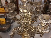 Lot 245 - koperen kandelaars. 2 stuks - afbeelding 2 van  4