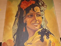 Lot 245 - schilderij op doek. 4 stuks - afbeelding 2 van  5