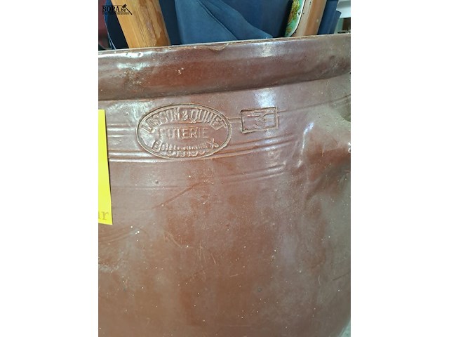 Lot 248 - antieke bruine keulse pot gevuld met wandelstokken en parapl - afbeelding 2 van  5