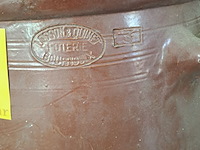 Lot 248 - antieke bruine keulse pot gevuld met wandelstokken en parapl - afbeelding 2 van  5