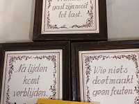 Lot 248 - kaders met spreuken. 5 stuks - afbeelding 2 van  4