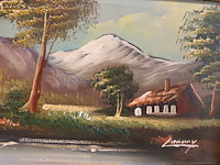 Lot 249 - schilderij in kader. gesigneerd - afbeelding 2 van  3