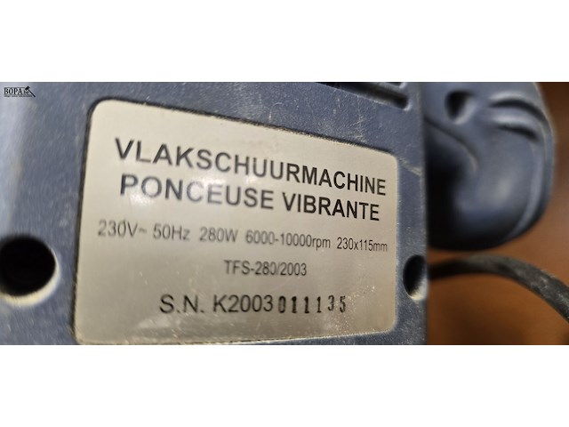 Lot 249 - vlakschuurmachine top craft - afbeelding 4 van  5