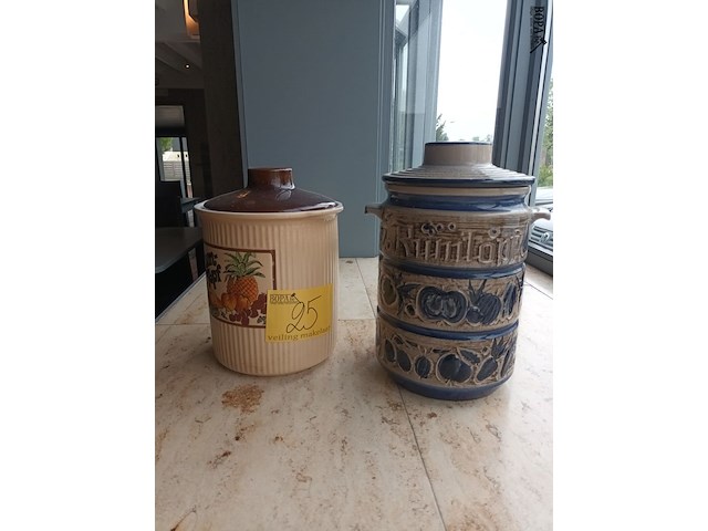 Lot 25 - decoratieve potten. 2 stuks - afbeelding 1 van  5