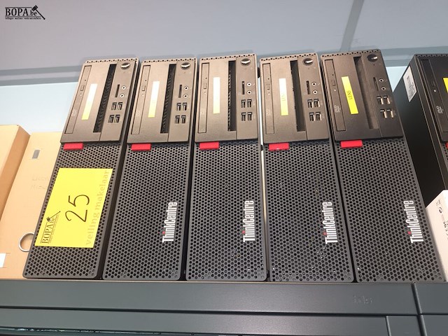Lot 25 - desktop lenovo thinkcentre. 5 stuks - afbeelding 2 van  2