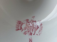 Lot 25 - franse antieken étagère roseau longwy - afbeelding 3 van  3