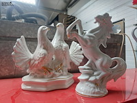 Lot 25 - keramieken beelden zuiver edeltin handgemaakt
