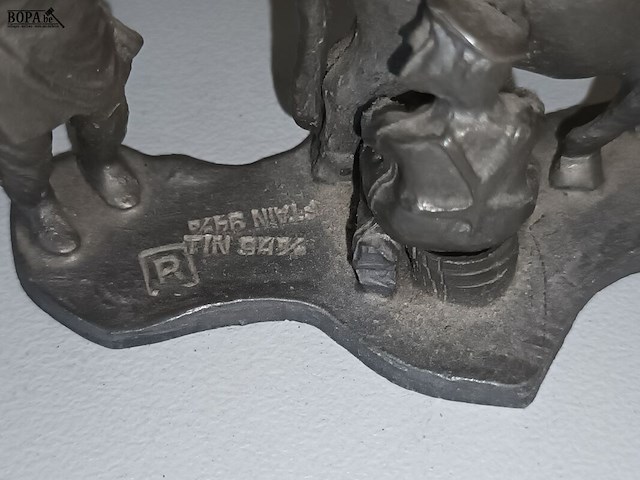 Lot 25 - miniatuur figuren in tin. 6 stuks - afbeelding 3 van  6