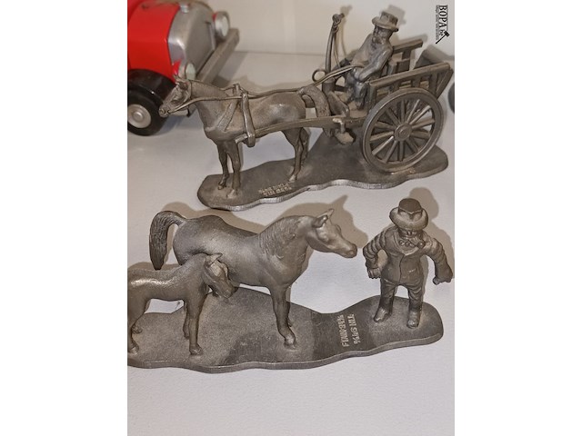Lot 25 - miniatuur figuren in tin. 6 stuks - afbeelding 6 van  6