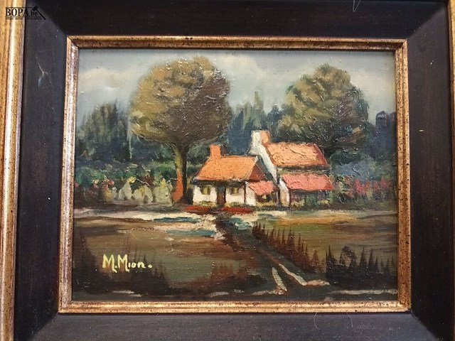 Lot 251 - kader met bloemstuk - afbeelding 2 van  3