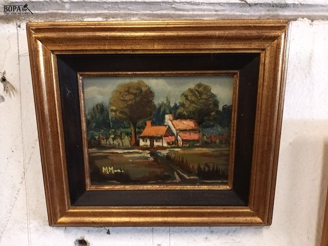 Lot 251 - kader met bloemstuk - afbeelding 3 van  3