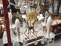 Lot 253 - koperen luster met kristal - afbeelding 2 van  3