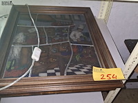 Lot 254 - kader met glas in lood - afbeelding 1 van  1