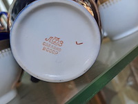 Lot 255 - koffieservies winterling kobalt blauw en goud + russisch ser - afbeelding 3 van  9