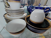 Lot 255 - koffieservies winterling kobalt blauw en goud + russisch ser - afbeelding 9 van  9