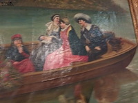 Lot 255 - schilderij roeiboot - afbeelding 3 van  4