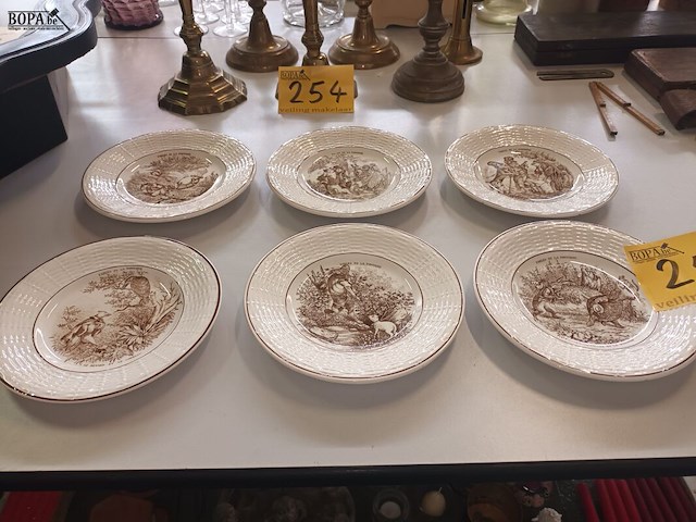 Lot 255 - sierborden. 6 stuks - afbeelding 4 van  4